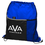 Mesh Pocket Mens Drawstring Backpack