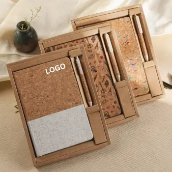 High Quality Custom Notebook with Coffee Stitch Cork Cover