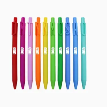 Creative Letter Design Clip Plastic Retractable Gel Pen
