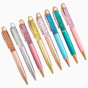 Luxury Colorful Gold Powder Quicksand Metal Ballpoint Pen