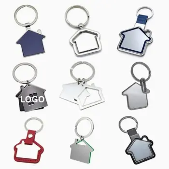 Blank Engraved Zinc Alloy Stainless Steel Logo Keyring