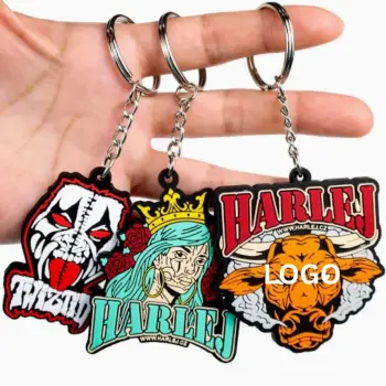 Custom Design Shaped Silicone Cartoon KeyChain Holder