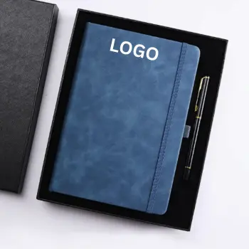 Paperback Note Book with Elastic Strap and Printed Logo
