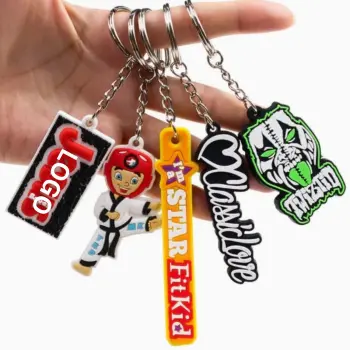 Custom Design Shaped Silicone Cartoon Key Chain Holder