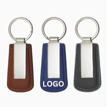 Custom Emboss Laser Brand Logo Genuine Car Keychain