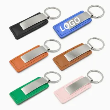 Custom PU Leather Sublimation Blank Leather Keychain