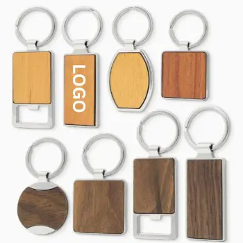 Professional Wood Keychain Keyring Porte Cles Logo