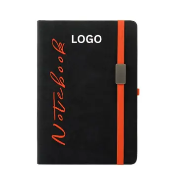 Personalized Leather Cover Notebook with Elastic Band