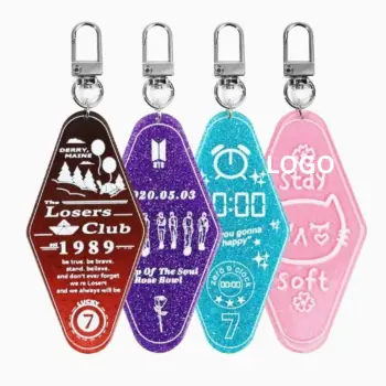 Custom Glitter Charm Fashion Cute Acrylic Keychain Accessories