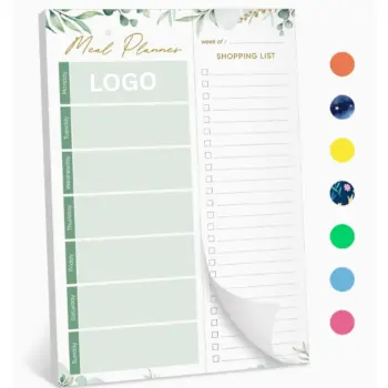 Magnetic Meal Planner and Grocery List for Fridge  Shopping List