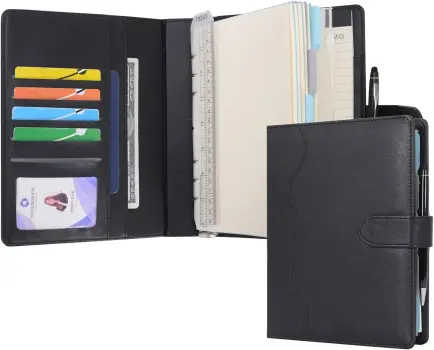 Agenda Organizer Notebook Leather Removable Binder Planner Diary Book