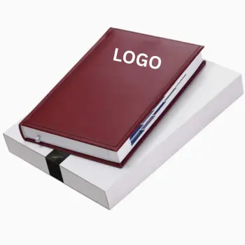 Hardcover Binding Book Offset Paper PU Notebook Daily