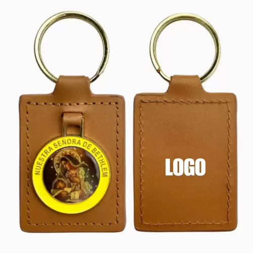 Tag PU Leather Printing Business Auto Car Keychains