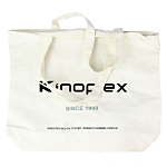 Zippered Closure Cotton Canvas Tote Bag